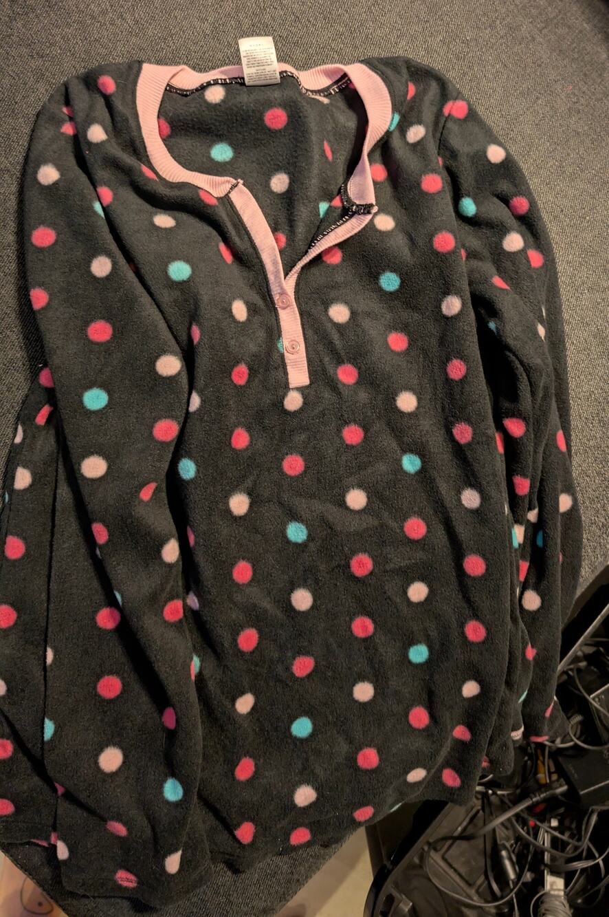 Black Fleece Polka Dot Sleep Top Size 4-6